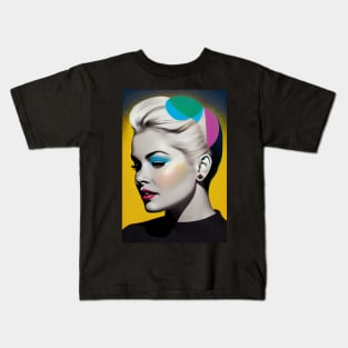 Modern woman in pop-art style portait Kids T-Shirt